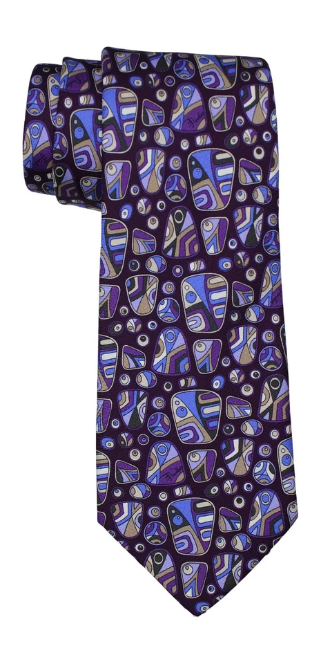 Corbata artística geométrica multicolor Emilio Pucci Foto 1 de 1