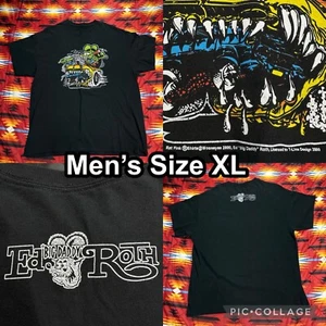 Vintage Y2K 2000 Rat Fink Mooneyes Ed Big Daddy Roth Black T-Shirt Men’s Size XL - Picture 1 of 8
