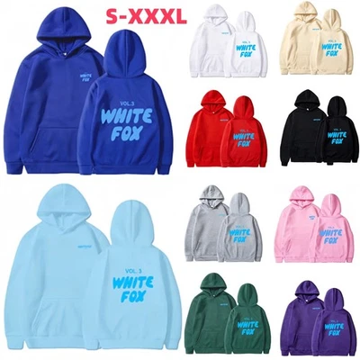 Womens White Black Fox Ladies Fashion Hoodies Casual Sweatshirts Pullover - Image 1 of 4