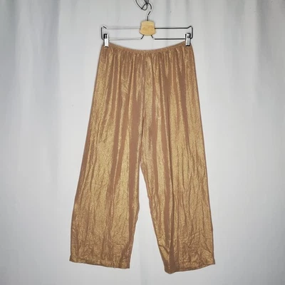 Pantalones Morgan Taylor Intimates metálicos transparentes para mujer medianos dorados desnudos Foto 1 de 4