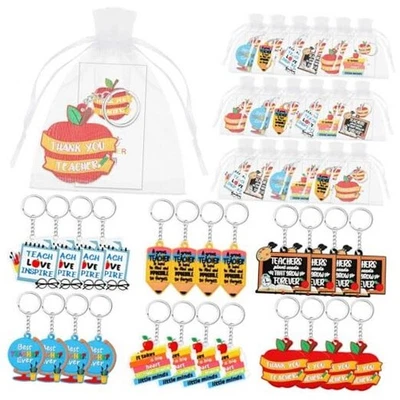  Juego de 24 regalos de agradecimiento para maestros, llaveros para maestros con talla única de agradecimiento Foto 1 de 4