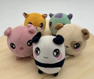 Squeezamals Plush Lot Of 5 Slow Rise Style Soft Kawaii Animals Collectible - Picture 1 of 17