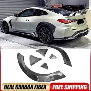 For BMW G87 M2 G80 M3 G82 G83 M4 Real Carbon Wide Wheel Eyebrow Fender Flares - Picture 1 of 15