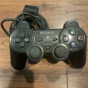 Sony PlayStation 2 PS2 DualShock 2 Controller Black Genuine OEM SOPH-10010 - Picture 1 of 5