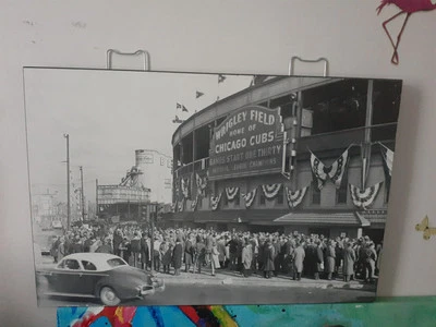 Fotografía de colección Wrigley Field 30x 20 × 1" 1/4 Serie Mundial MLB Chicago Cubs Foto 1 de 4