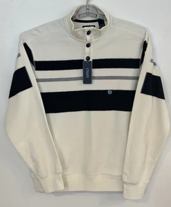 Chaps VTG Pullover NWT Henley Button Pockets Striped 90's Classic Knit Sz XL - Picture 1 of 15