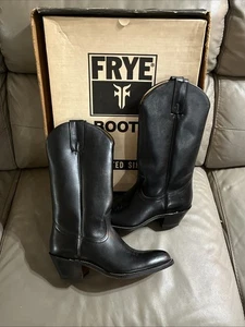 Botas de Vaquero FRYE 2306 De Colección Para Hombre Cuero Negro Talla: 10 D Nuevas En Caja - Imagen 1 de 12