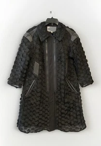Rare Byron Lars Beauty Mark Jacket 3D Black flowers Size 6- EUC - Picture 1 of 9