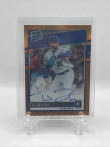 2020 Donruss Optic Rated Rookie Signatures Orange Prizm /99 TJ Zeuch Auto RC - Foto 1 di 4