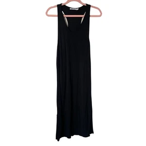 T Alexander Wang Dress Womens XS Black Tank Midi V-Neck Knit Quiet Luxury Beachy - Picture 1 of 9