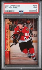 2007-08 Upper Deck Young Guns #210 Patrick Kane Rookie RC Mint PSA 9