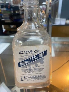 Elixir of Iron Quinine Strychnia Vintage Bottle w/ Label Dale & Co - Picture 1 of 5