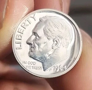 1964 No Mint Cameo, PL FB Roosevelt Dime DDO On Roosevelts Head And DDR ON TORCH - Picture 1 of 5