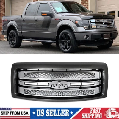 For 2009-2014 Ford F-150 F150 Platinum STX Sterling Gray Front Bumper Grille New Foto 1 de 4