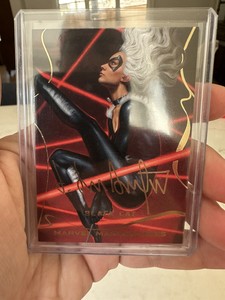 Black Cat 2022 2023 Marvel Masterpieces #47 Dos Santos Gold Signature Auto