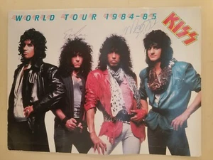 KISS Vintage SIGNED AUTO Eric Carr Mark St John World Tour 1984-1985 Program VG - Picture 1 of 15