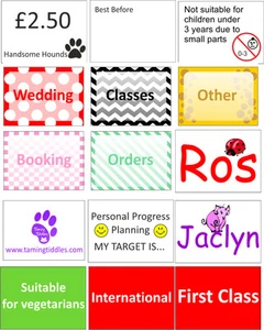 Handy mini stickers - for postage, product labeling, names - custom made to suit - Picture 1 of 12