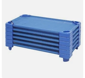 ECR4Kids ELR-16114 40x23" Toddler Sleeping Cot - Blue, Set of 6 - Picture 1 of 3