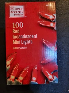 300ct RED 3x 100 box Mini 1 Bulb Christmas String Lights Home Accents Green Wire - Picture 1 of 2