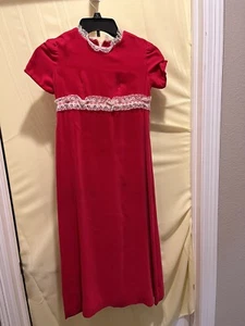 Vintage Girl’s Red Shift Dress 1960’s Retro Size 12 - Picture 1 of 10