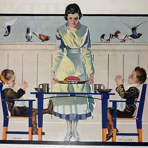 Anuncio impreso gelatina 1919 Coles Phillips gelatina madre e hijos arte postre color de colección - Imagen 1 de 2