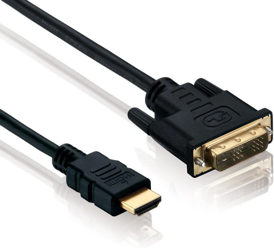 1,5m HDMI auf DVI Highend Kabel FULL HD 1080p Meter PC zu Monitor Beamer Adapter - Bild 1 von 3