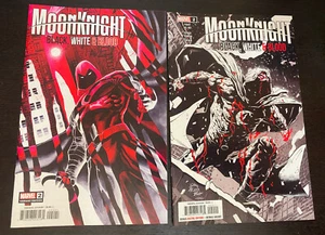 MOON KNIGHT BLACK WHITE BLOOD #2 (Marvel Comics 2022) -- 1st Print + VARIANT - Picture 1 of 1
