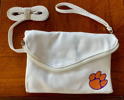 Clemson Tigers Fold Over Pebbled Crossbody (NCAA Licensed) Cover