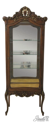 58833EC: French Louis XV Style Vitrine Display Curio Cabinet Cover