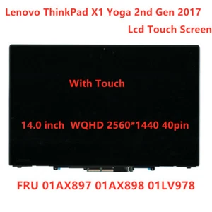 Lenovo ThinkPad X1 Yoga 2a generazione LCD touch screen con cornice 14,0" WQHD 01AX897 - Foto 1 di 4