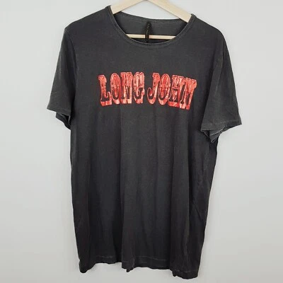 NUDIE JEANS Co Mens Size L Washed grey Long John Short Sleeve Tee / T-Shirt RARE - image 1 of 4