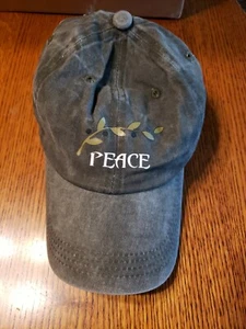 PEACE OLIVE BRANCH washed cotton unisex curved bill hat - Picture 1 of 5