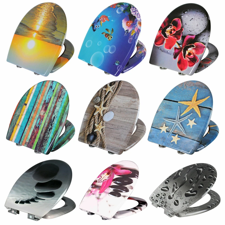 Toilettensitz Toilettendeckel Absenkautomatik Klodeckel Klobrille Duroplast e842 - Bild 1 von 1