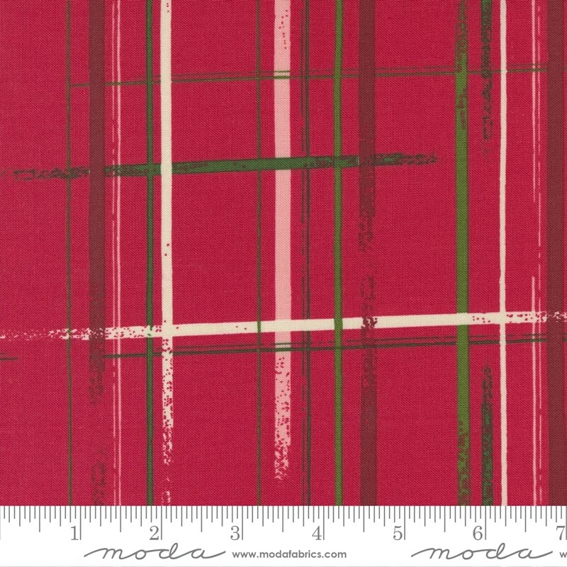 Good News Great Joy Candy Stripes Holly Red Fancy That Design House Moda 1/2Yard - Image 1 of 1