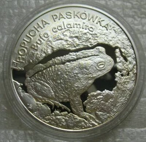 Poland 20 Zlotych 1998 Silver Proof Coin Ropucha Paskowka Natterjack - Picture 1 of 2