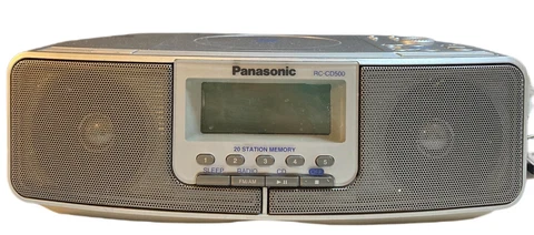 PANASONIC RC-CD500 CD/AM/FM Dual Alarm Clock Radio w/XBS. TESTED WORKS Cover