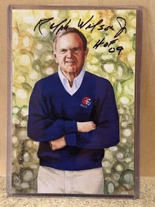 RALPH WILSON JR BUFFALO BILLS NFL SIGNED HOF 2009 GOAL LINE ART CARD - Picture 1 of 3