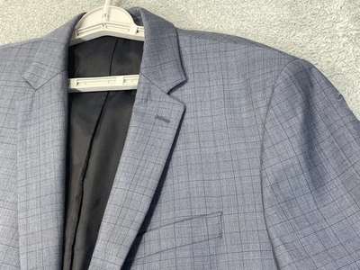 Blazer Banana Republic Para Hombres 42 Corto Gris Lana Guabello Ajuste Estándar Cuadros Foto 1 de 4