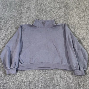 Abercrombie And Fitch Turtleneck Sweatshirt Womens XL Cropped Soft Collection - Picture 1 of 9
