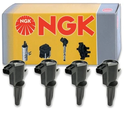 4 pc NGK Ignition Coils for 2014-2019 Ford Transit Connect 2.5L L4 Spark ex - Image 1 of 4