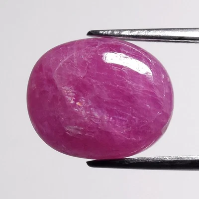 💎 5.48ct 12.5x10.5mm Oval Natural Purplish Red Ruby - Unheated Africa Gem - Image 1 of 4