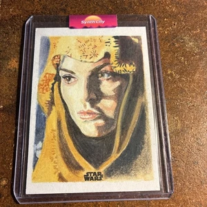 Topps Finest Star Wars PADME AMIDALA Sketch by Marcia Dye 1/1 - Picture 1 of 2