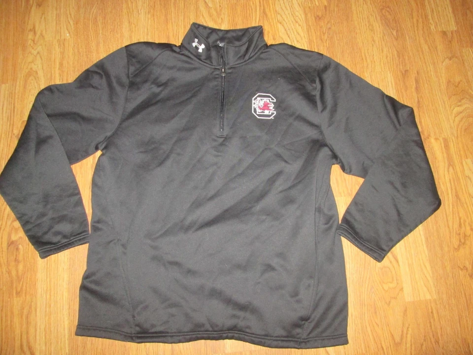 Mens UNDER ARMOUR SOUTH CAROLINA GAMECOCKS fleece lined quarter zip shirt L Lg - Image 1 of 1