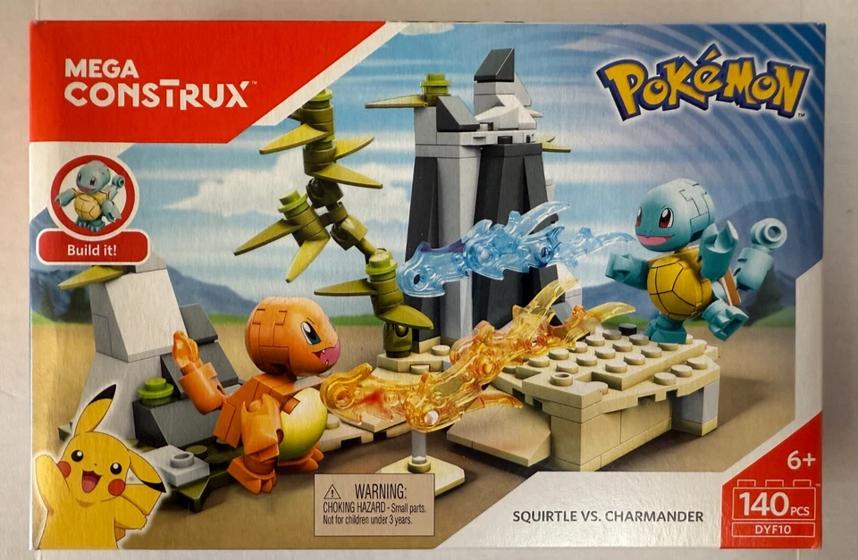 Mega Construx Pokemon Squirtle VS Charmander 2017 140pc