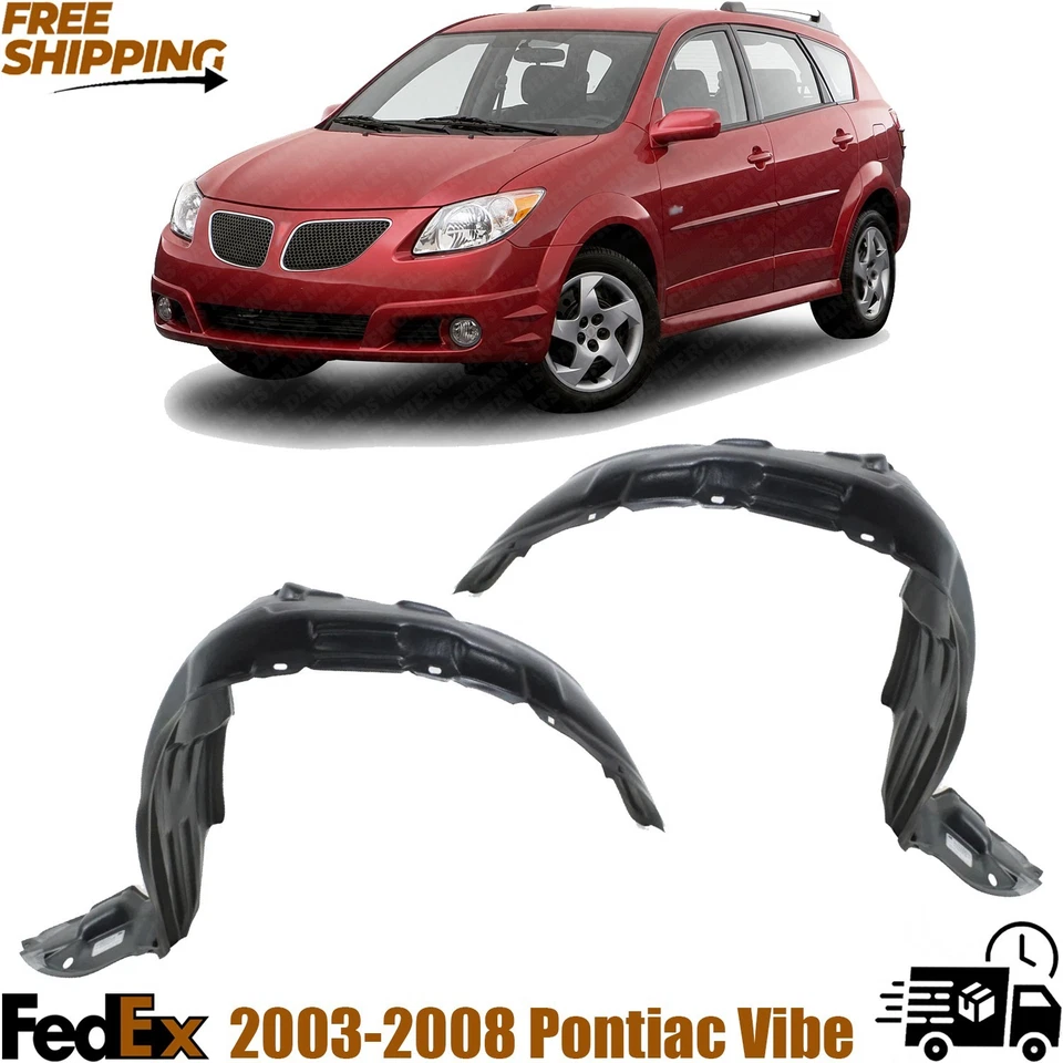 Pontiac Vibe 2003–2008 Front Fender Liner Set RH & LH | GM1249130 GM1248130 - Image 1 of 4