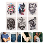  6 Pcs Flower Arm Tattoo Stickers Mens Sticking Stuffers Color Makeup Halloween