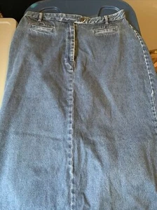 Women’s size 16 Mountain Lake full length long Y2K jean denim skirt C - Picture 1 of 18