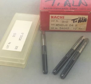 3pc NACHI M5 X 0.8 Bottom Taps; D4 ; TiALN; 910-54097 🎯Machinist - Picture 1 of 3