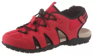 GEOX Donna Sandale STREL B Damen Sandalen Trekkingsandale D0225B Rot Klett SALE - Picture 1 of 6