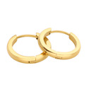 2.5mm Gold Stainless Steel Hinged Huggie Hoop Ear Earrings 7-14mm Women Men 2Pcs